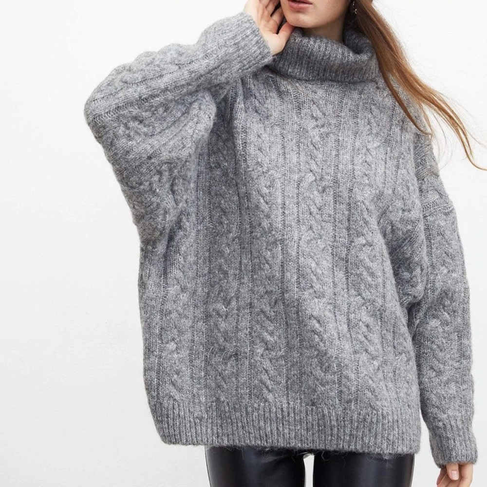 grey turtleneck